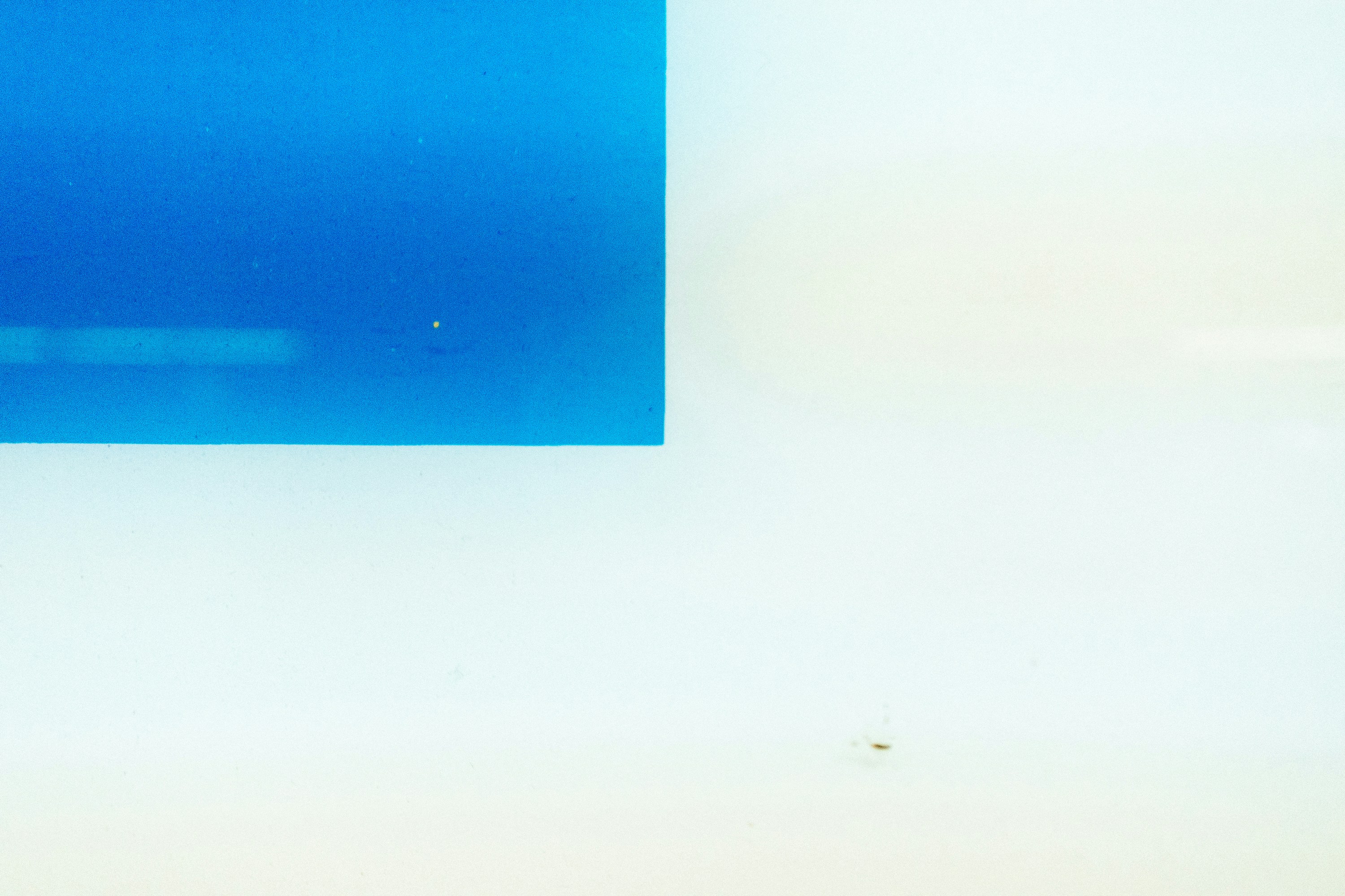 a blue square with a white background