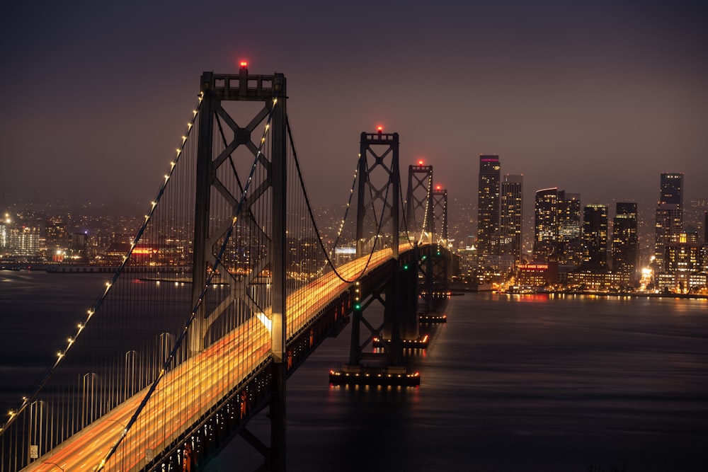 a large bridge over a large body of water