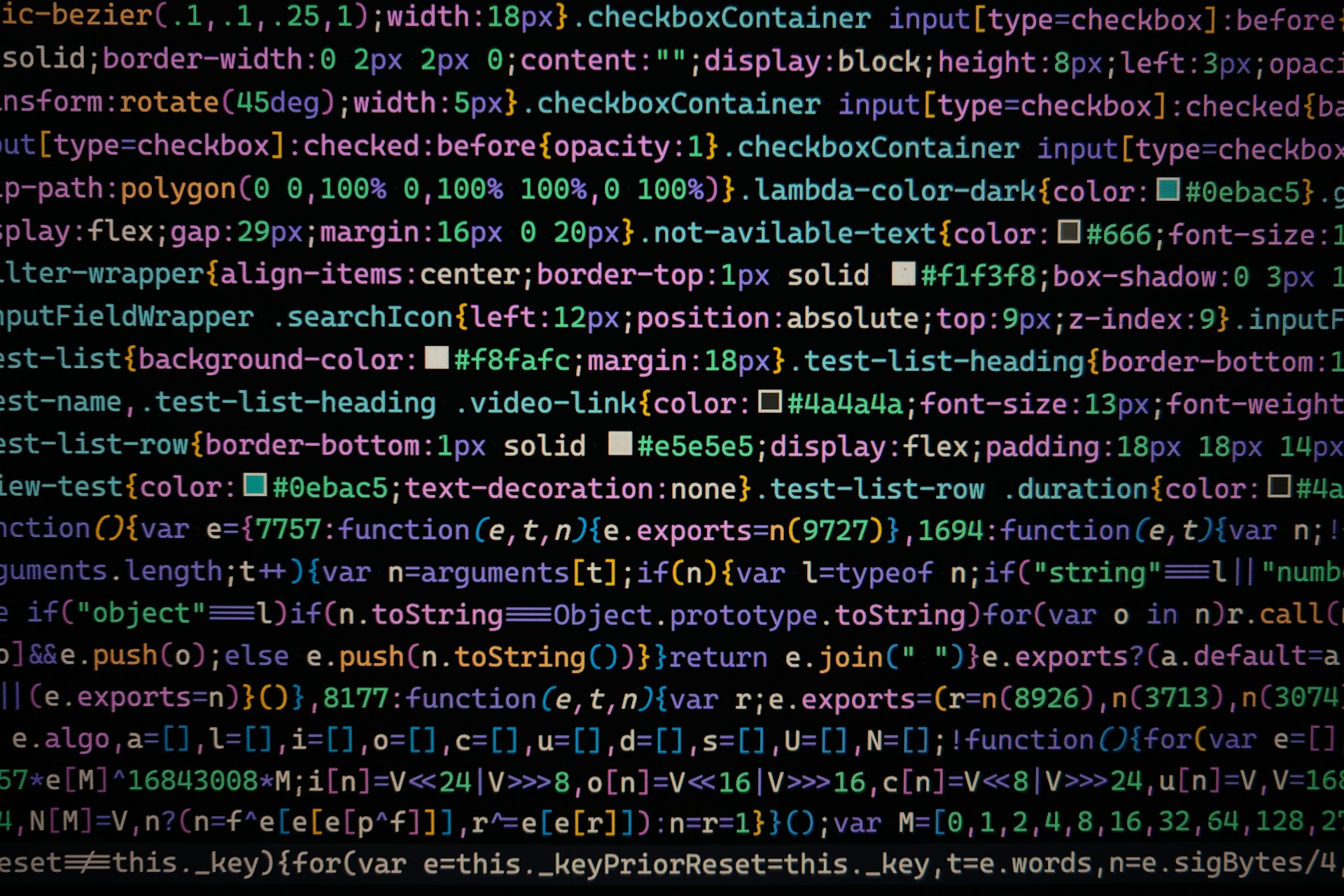 a computer screen with a lot of text on it