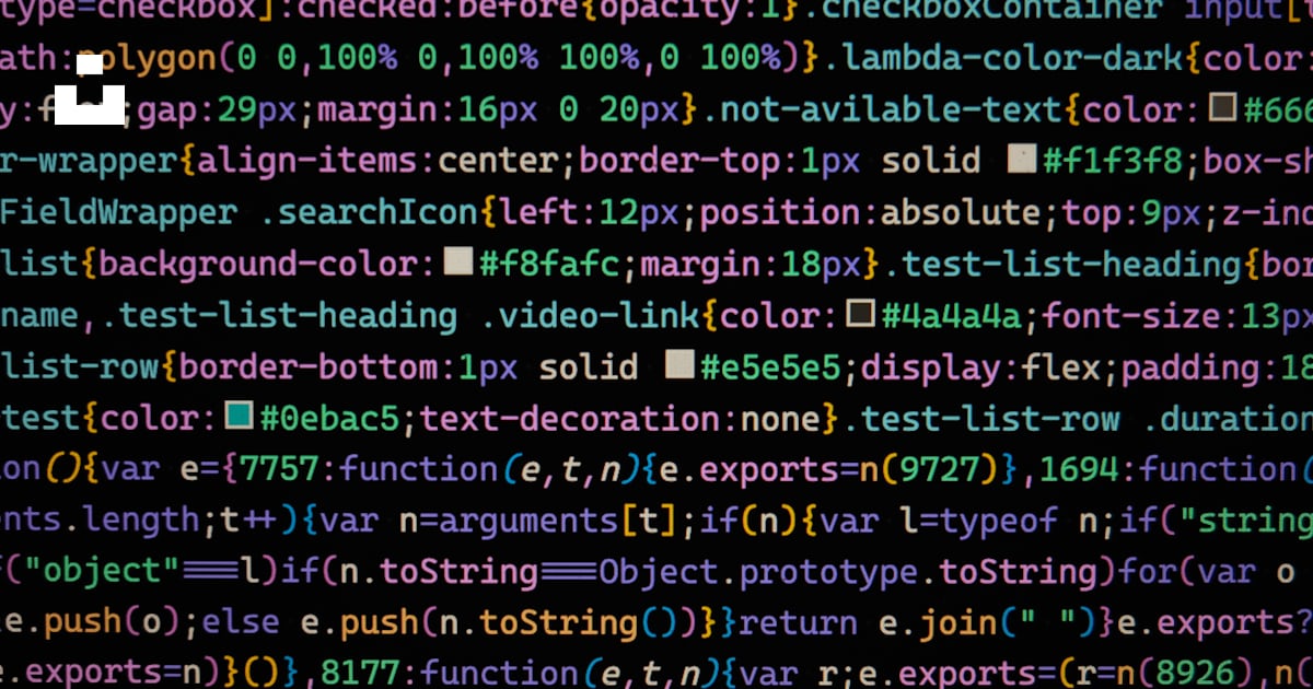 A computer screen with a lot of text on it photo – Free Javascript ...