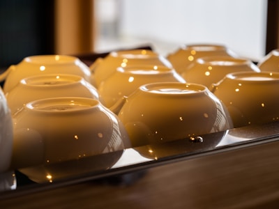 Decorative bowls showcasing collectible accessories in natural light.