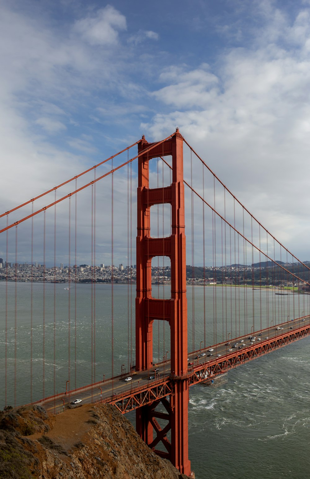 a view of the golden gate bridge in san francisco