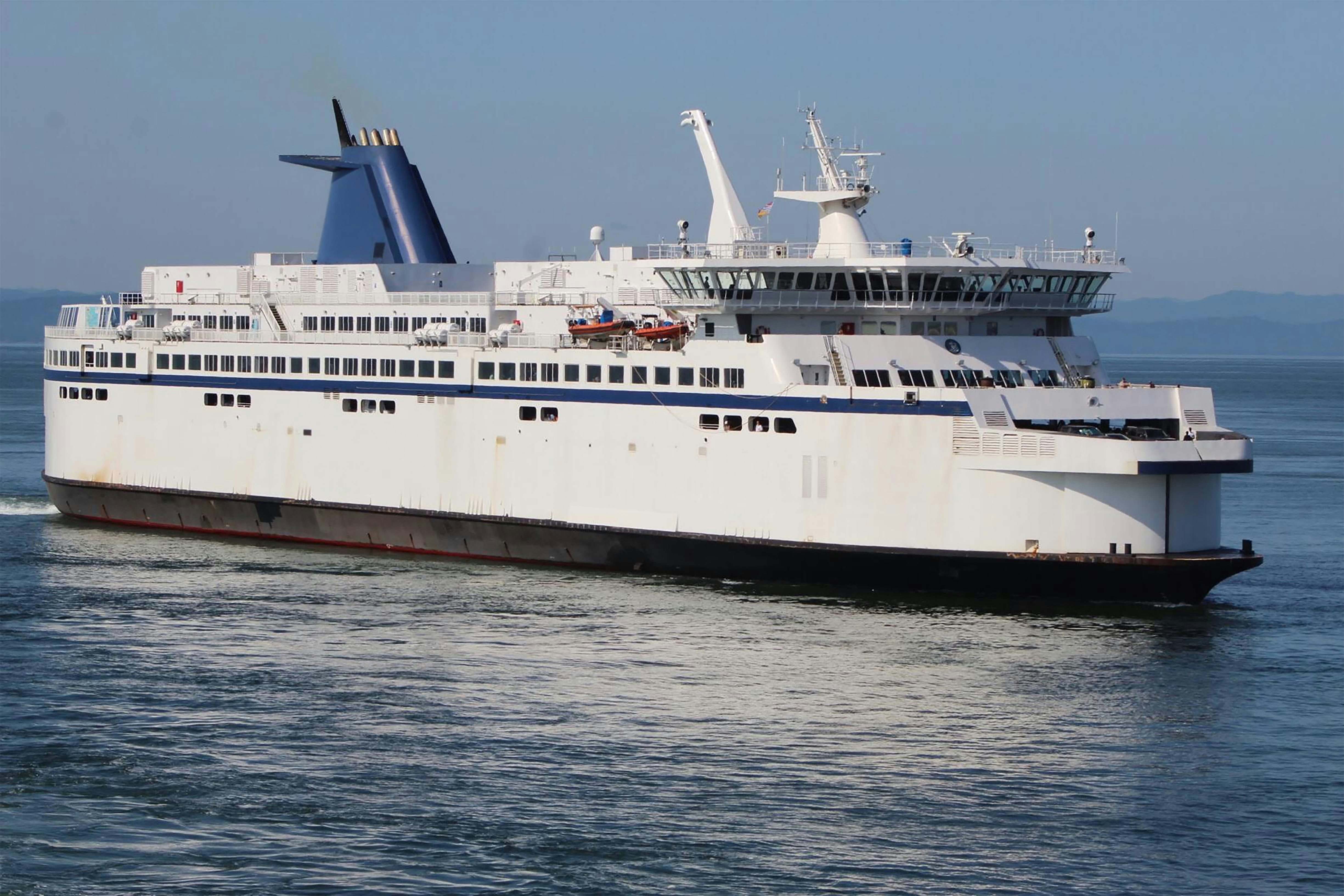 a large cruise ship in the middle of the ocean, Water Ferry
