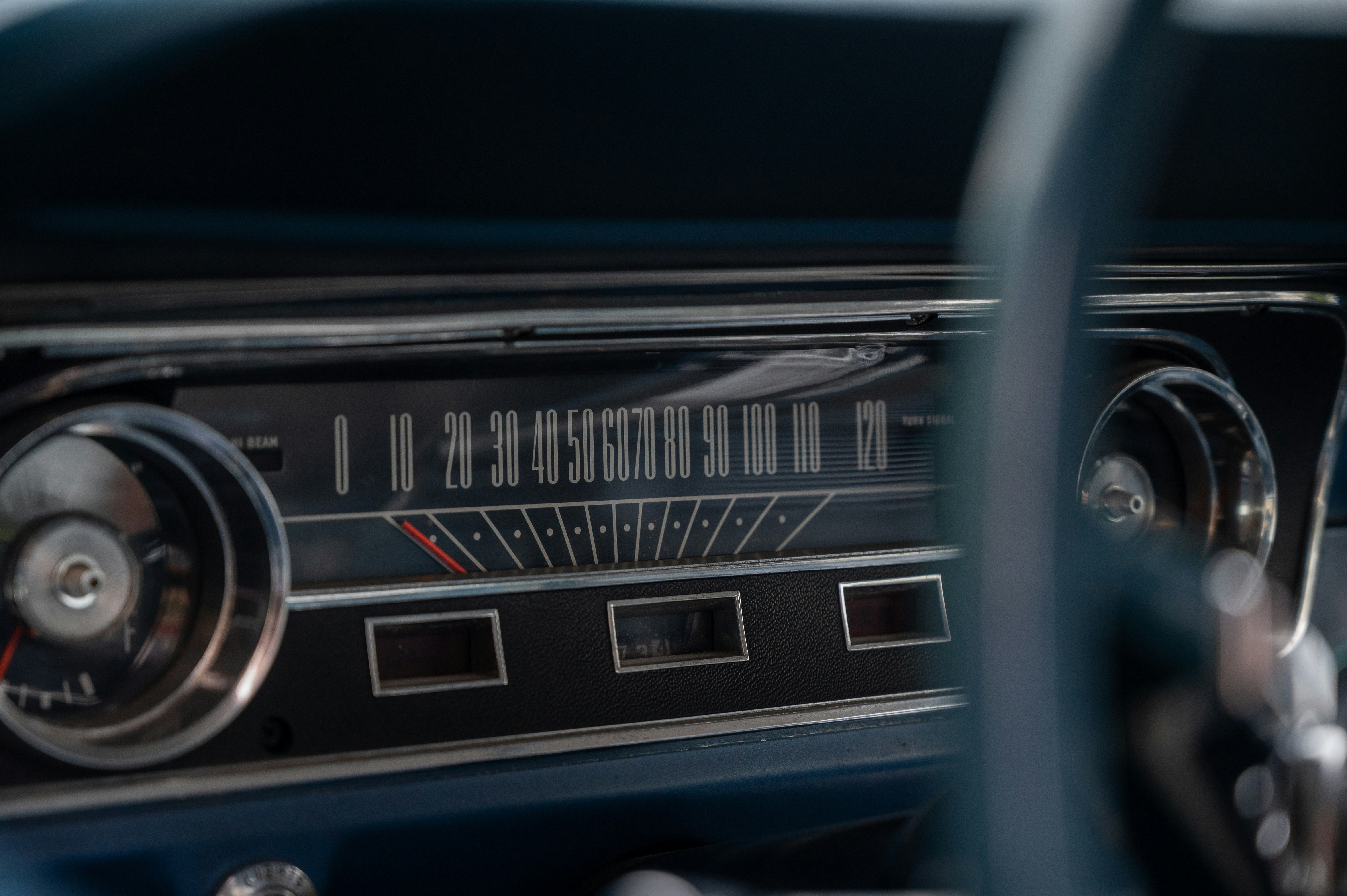 a close up of a radio in a car