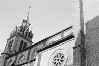 Historic Black Church façade with detailed Gothic architecture in Brașov.