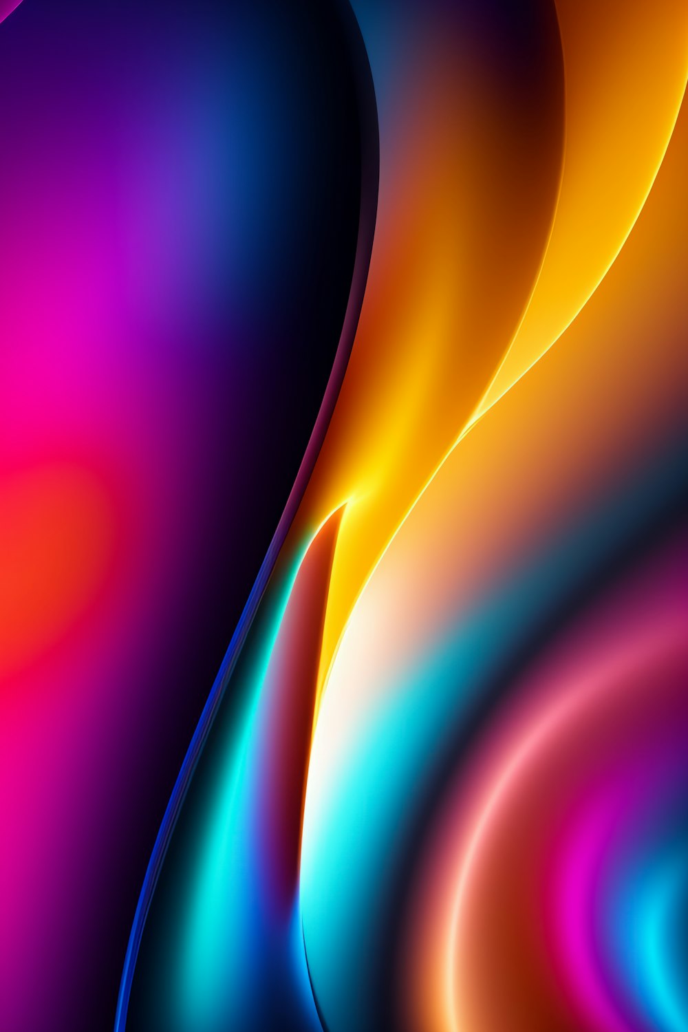 a close up of a cell phone with a colorful background