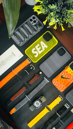 An assortment of unique phone cases with bold patterns and fun prints