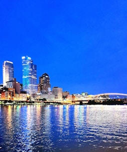 Modern financial district skyline at dusk, reflecting stability.