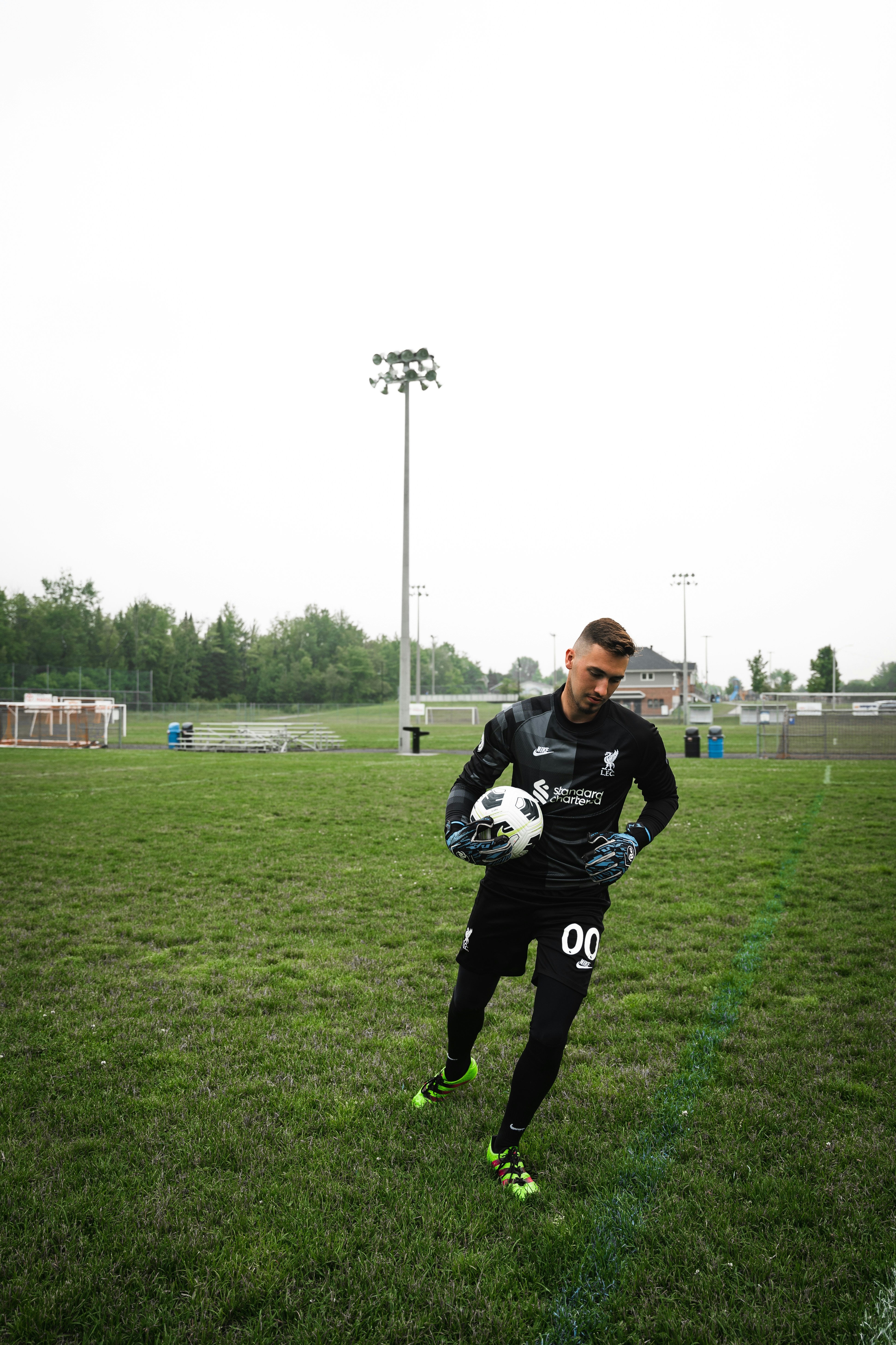 Black and white soccer jersey 24-25