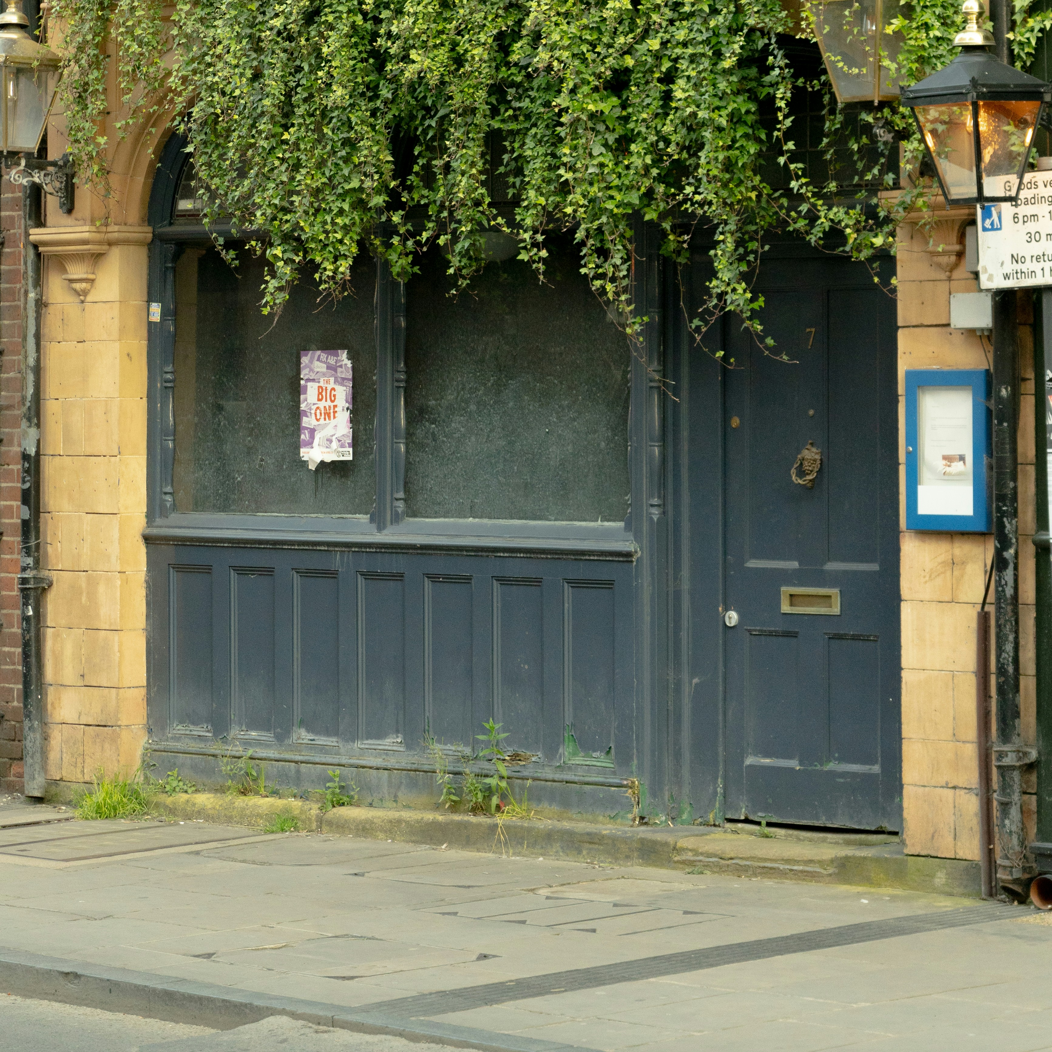 ein Gebäude, auf dem eine Weintraube wächst