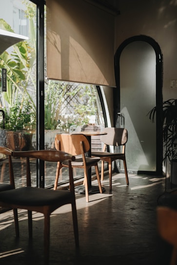 A cozy interior space with plants and natural light.
