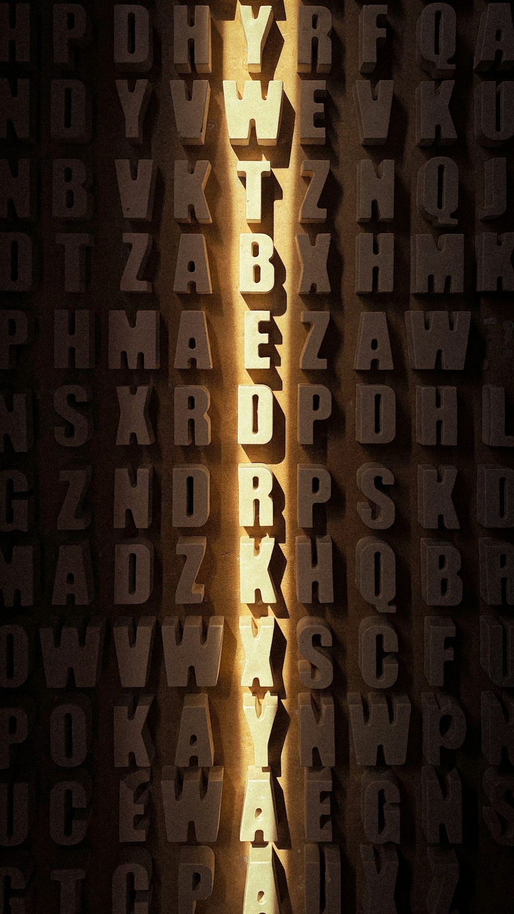 a close up of the letters of a wall