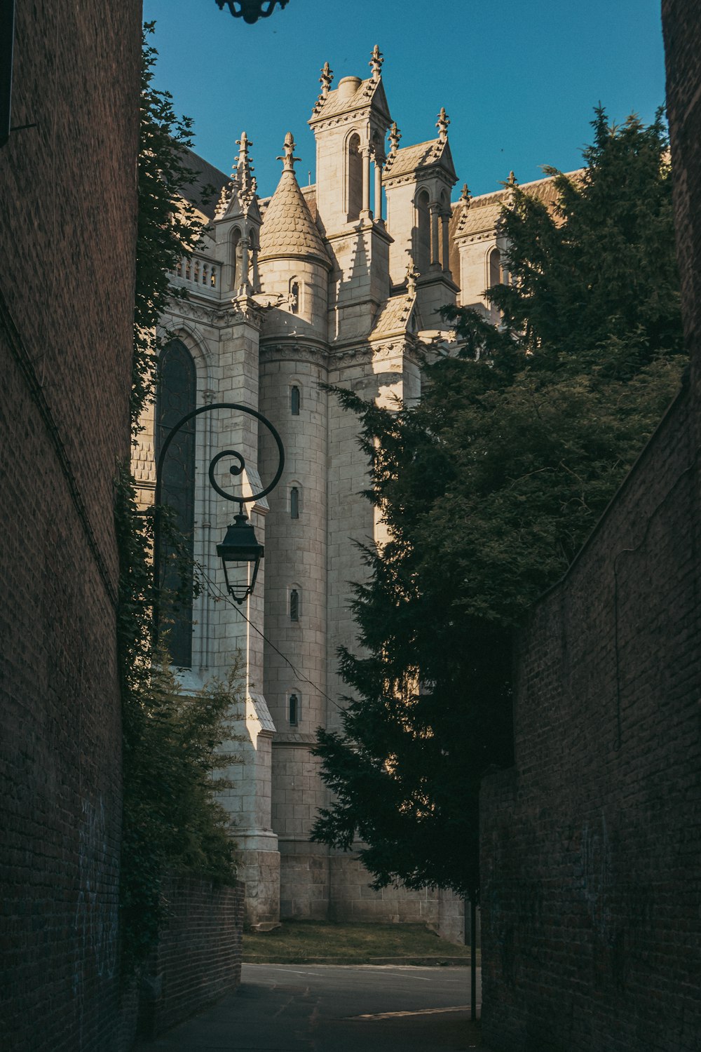 a tall building with a clock on the side of it