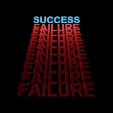 the words success and failure are arranged in a pyramid