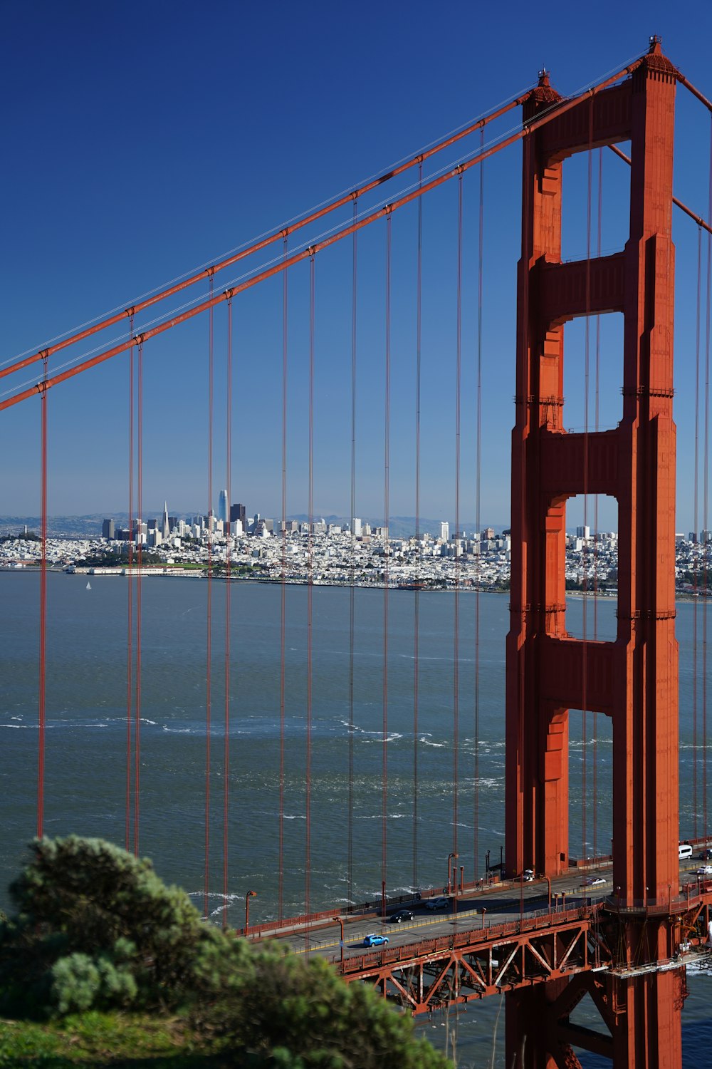 a view of the golden gate bridge in san francisco