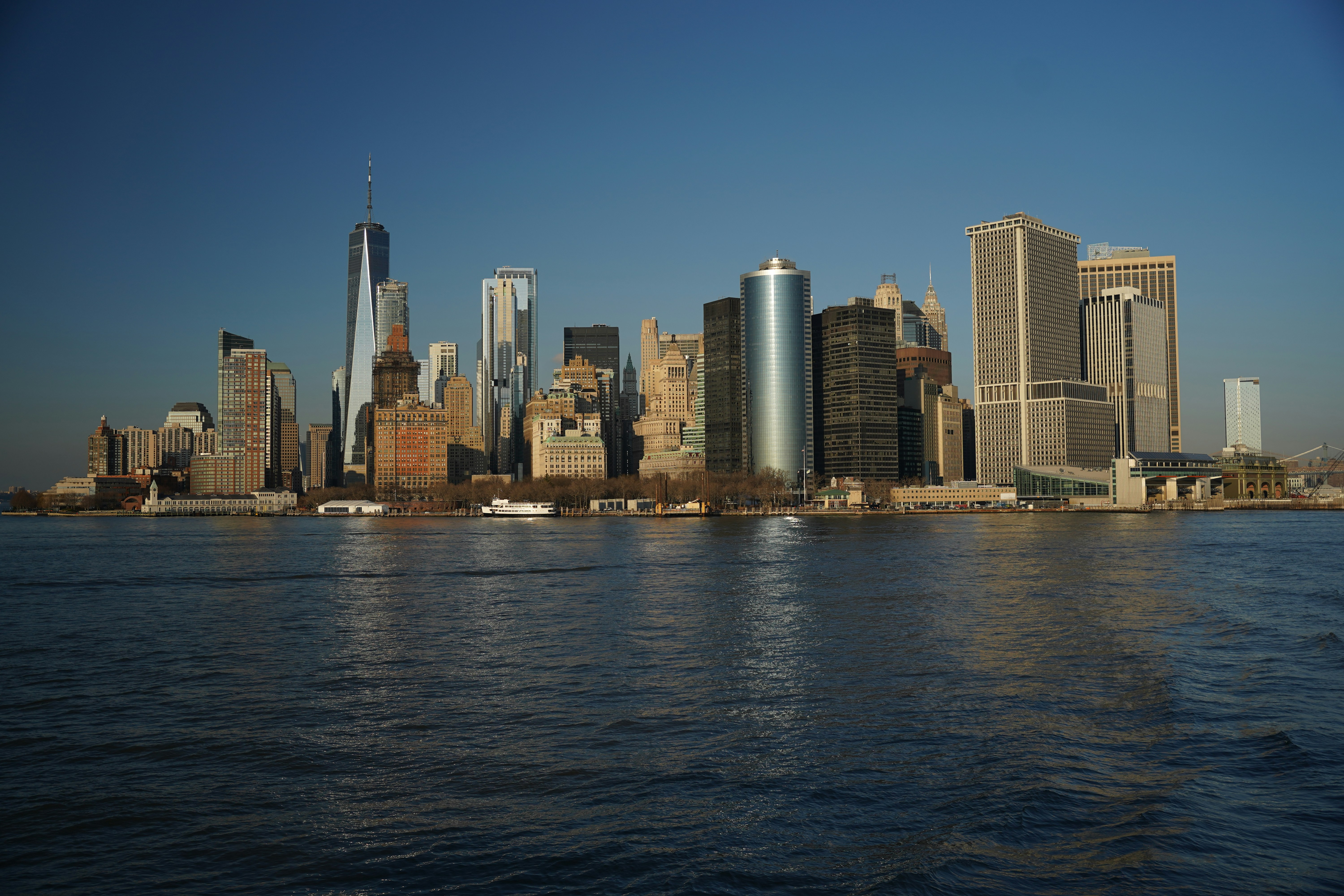 a view of a city from the water