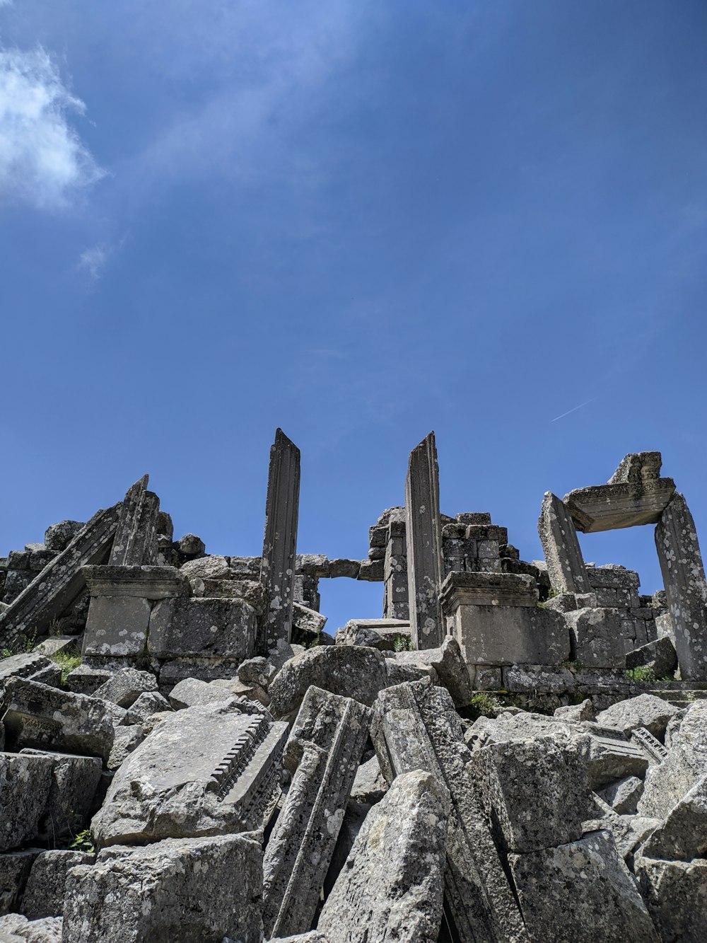 the ruins of the ancient city of pompei