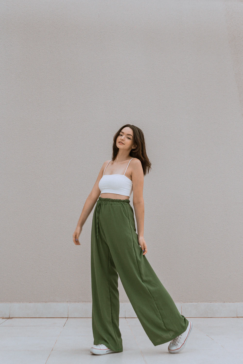 Wide-Leg Tailored Trousers