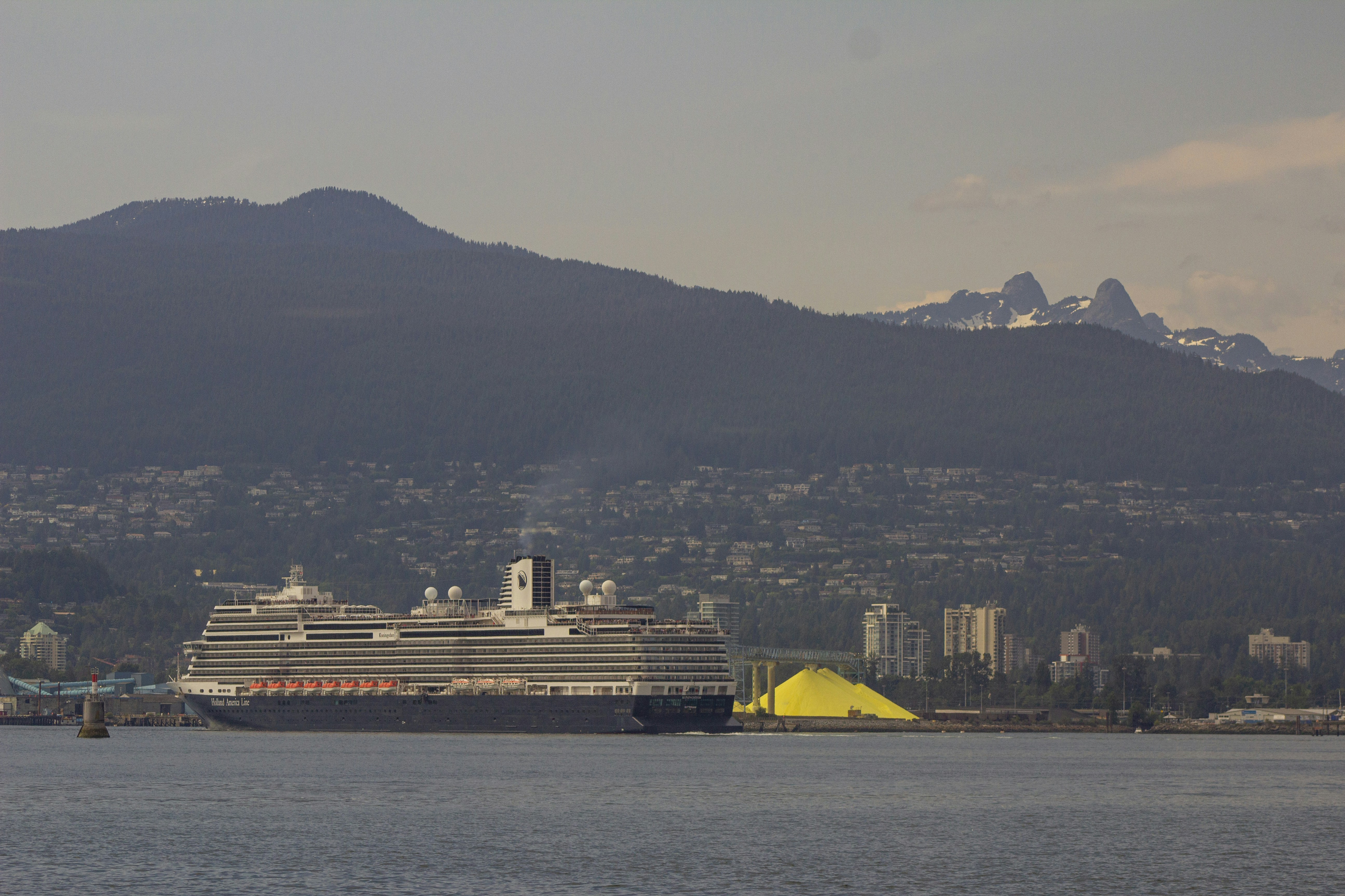 a large cruise ship in a large body of water