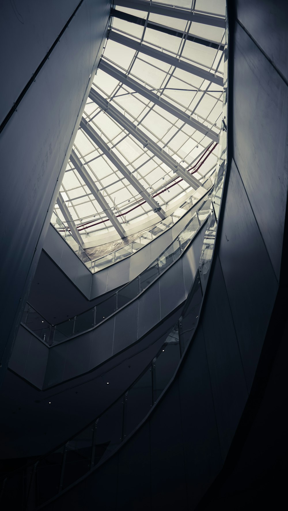 a very tall building with a skylight above it