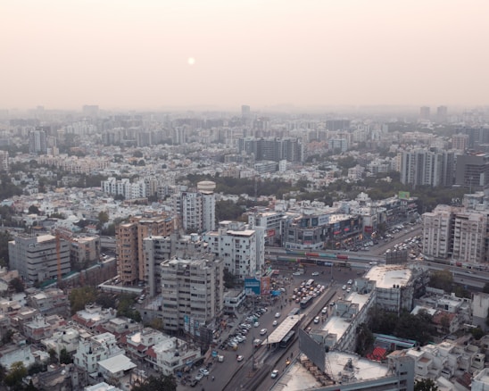 a large city with lots of tall buildings