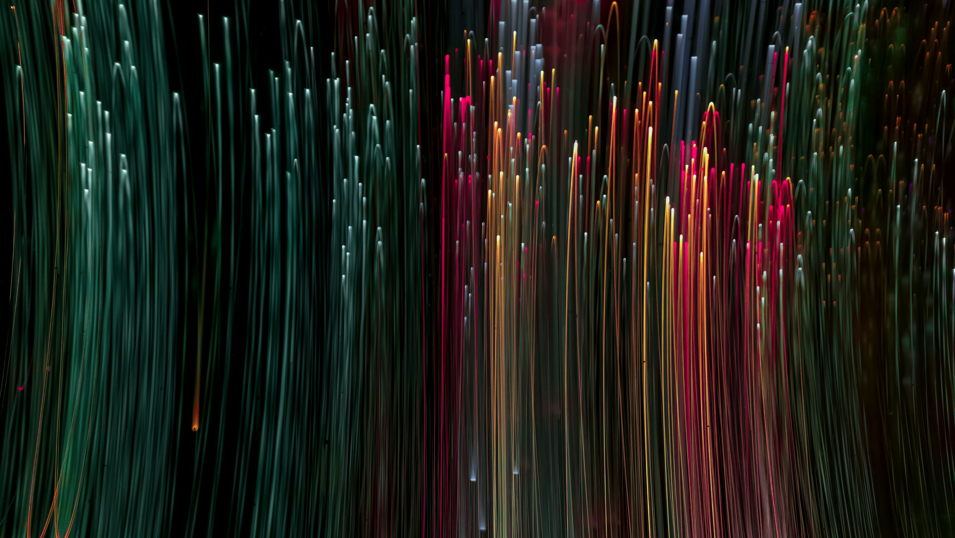 a very long exposure of colorful lines