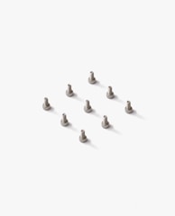 a set of six screws sitting on top of a white surface