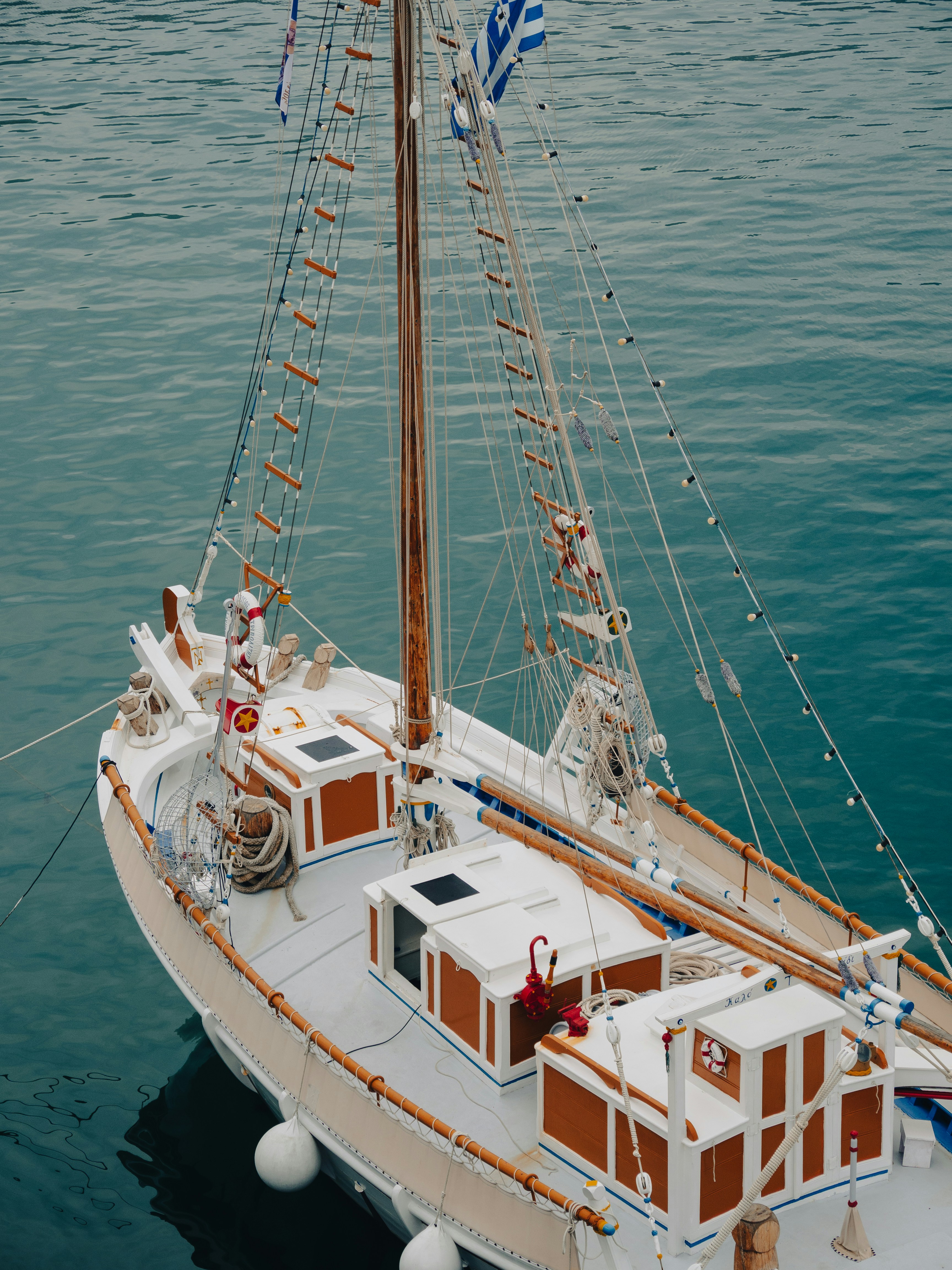 a sailboat in the middle of the water