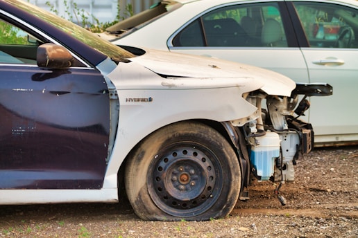 a car that is sitting in the dirt