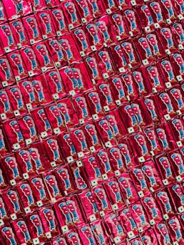 A vibrant display of various food packaging types.