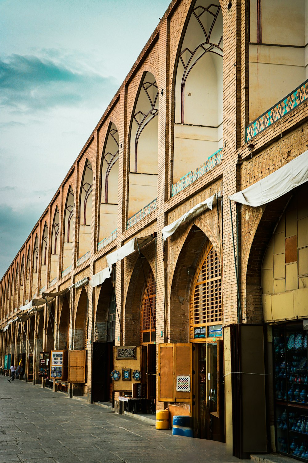 a building with arches and arches on the side of it