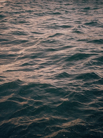 A serene ocean with gentle waves reflecting the changing emotions of water.