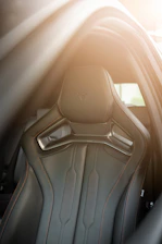 Finished car interior showing precise seams and clean lines under soft lighting.