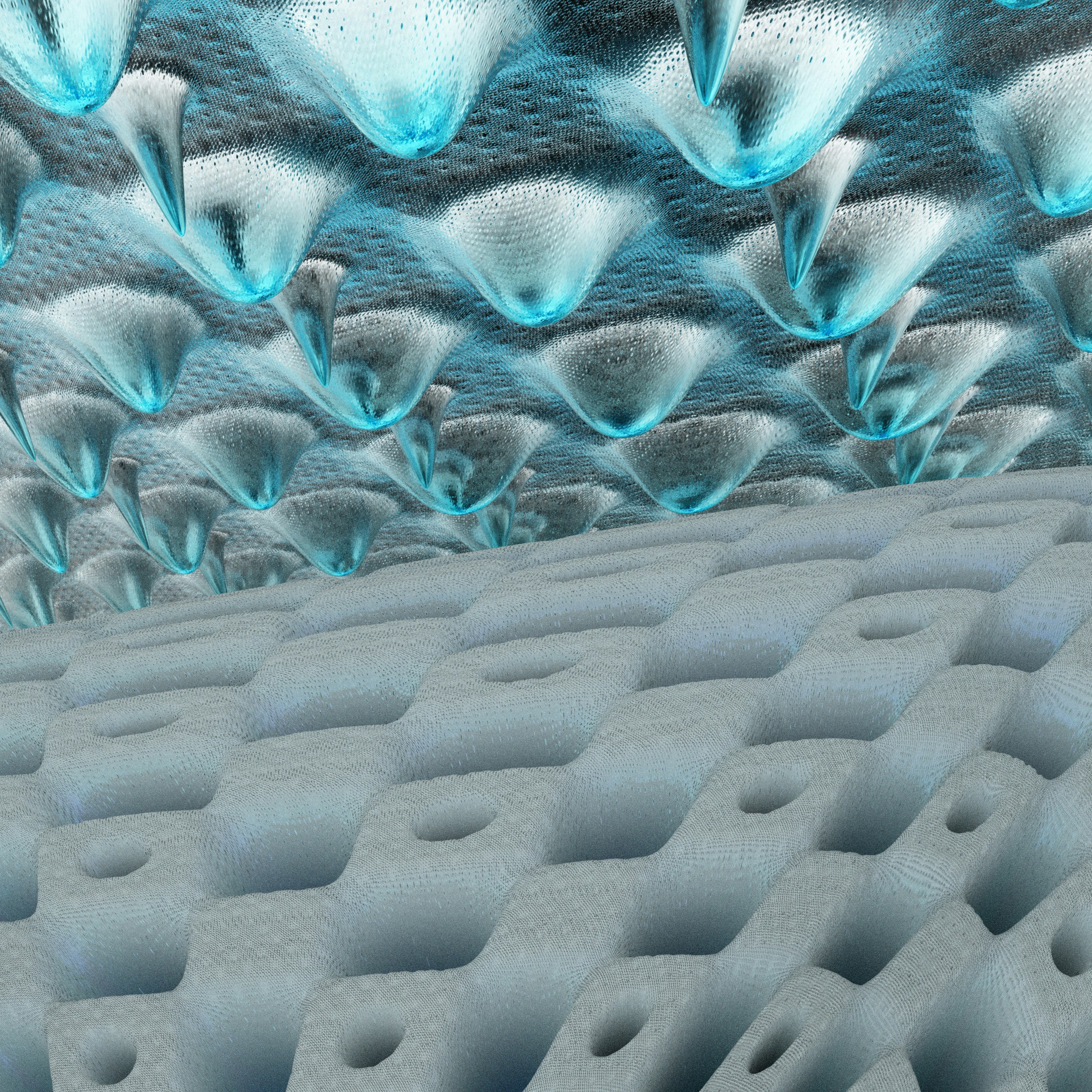 a computer generated image of a group of birds flying in the sky