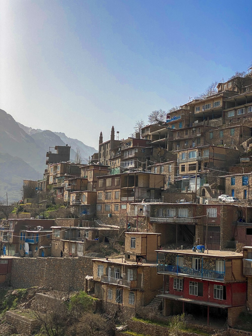 a large group of buildings on a hillside