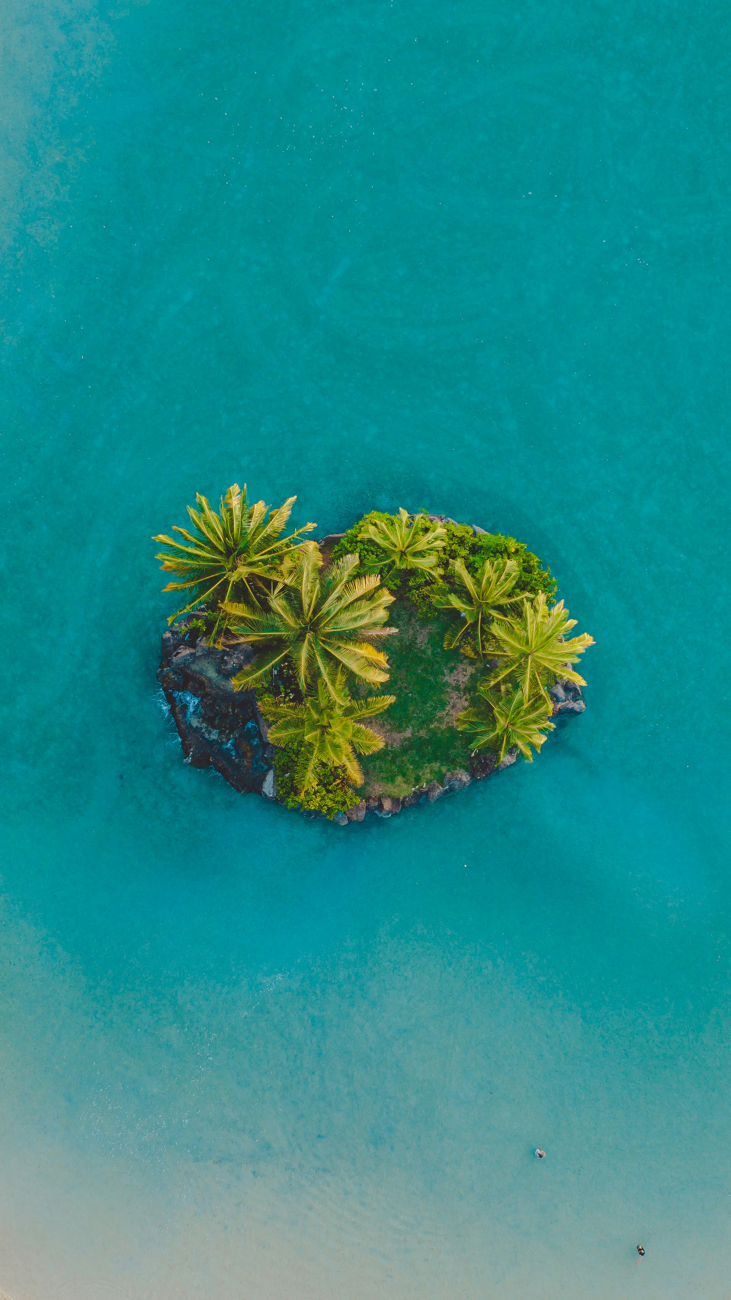 a small island in the middle of a body of water
