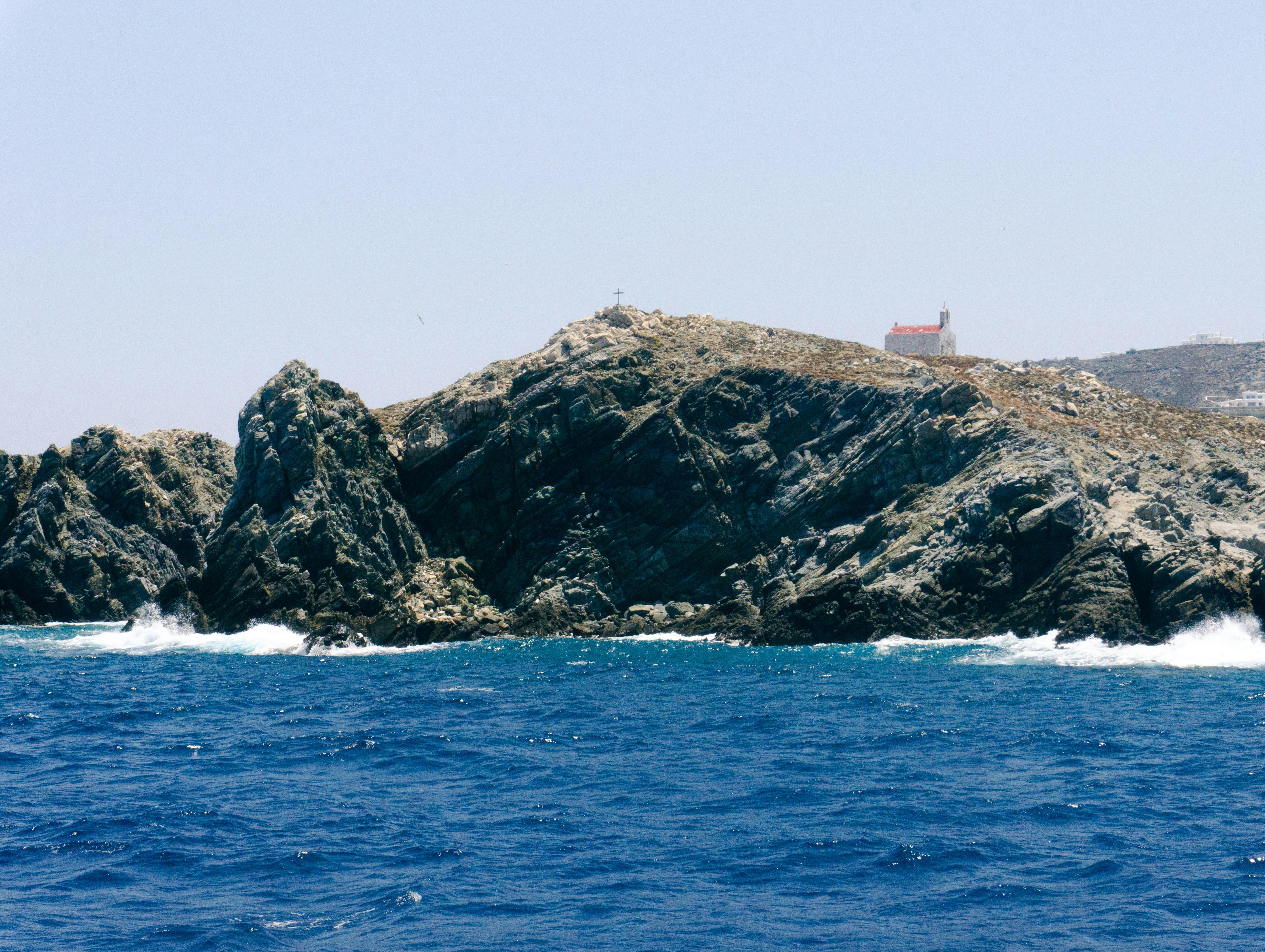 a small island in the middle of the ocean