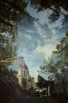 Digital artwork showcasing a blend of modern cityscape and nature elements.