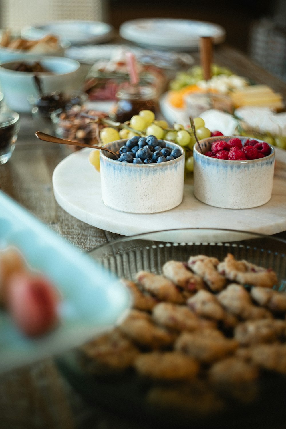 a table filled with a variety of desserts