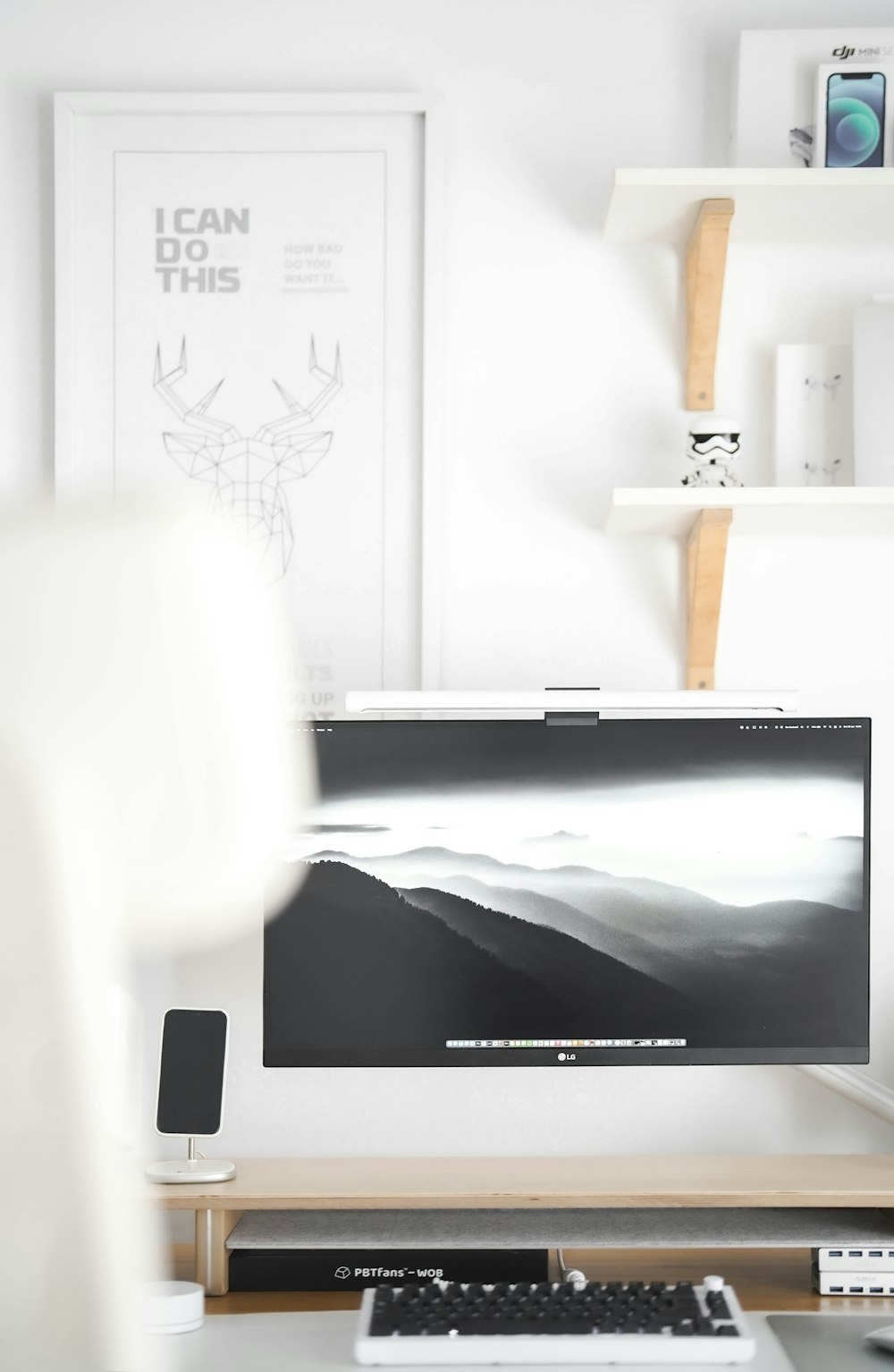 a desktop computer sitting on top of a desk