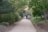 Couple walking along the cobblestone path surrounded by lush greenery at the guest house.