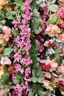 A vibrant floral arrangement showcasing a variety of colorful flowers.