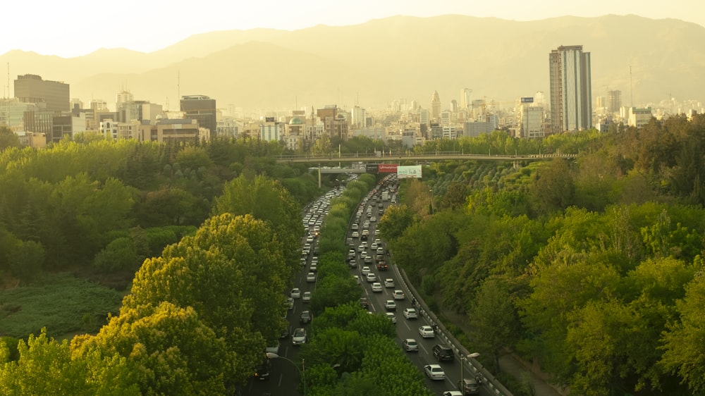 a view of a city from a high viewpoint