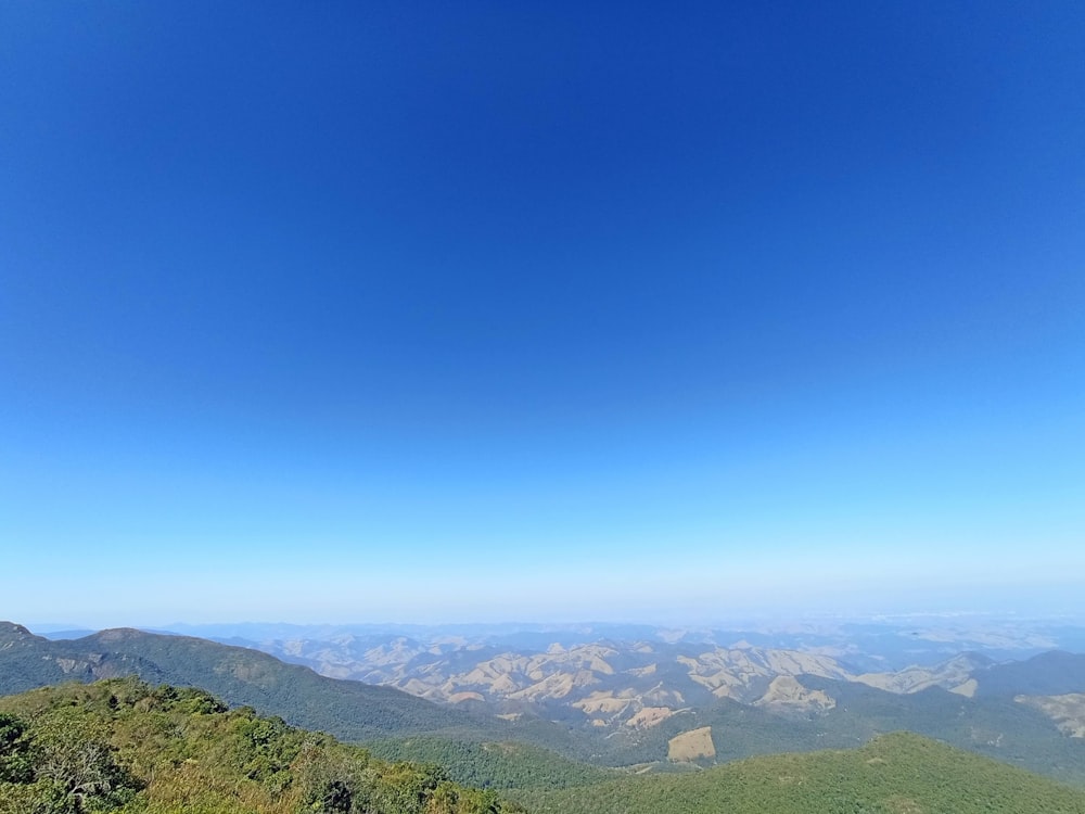 a view of the mountains from a high point of view