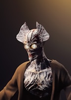 A mysterious creature with glowing eyes partially hidden in the mist of one of the other planes.