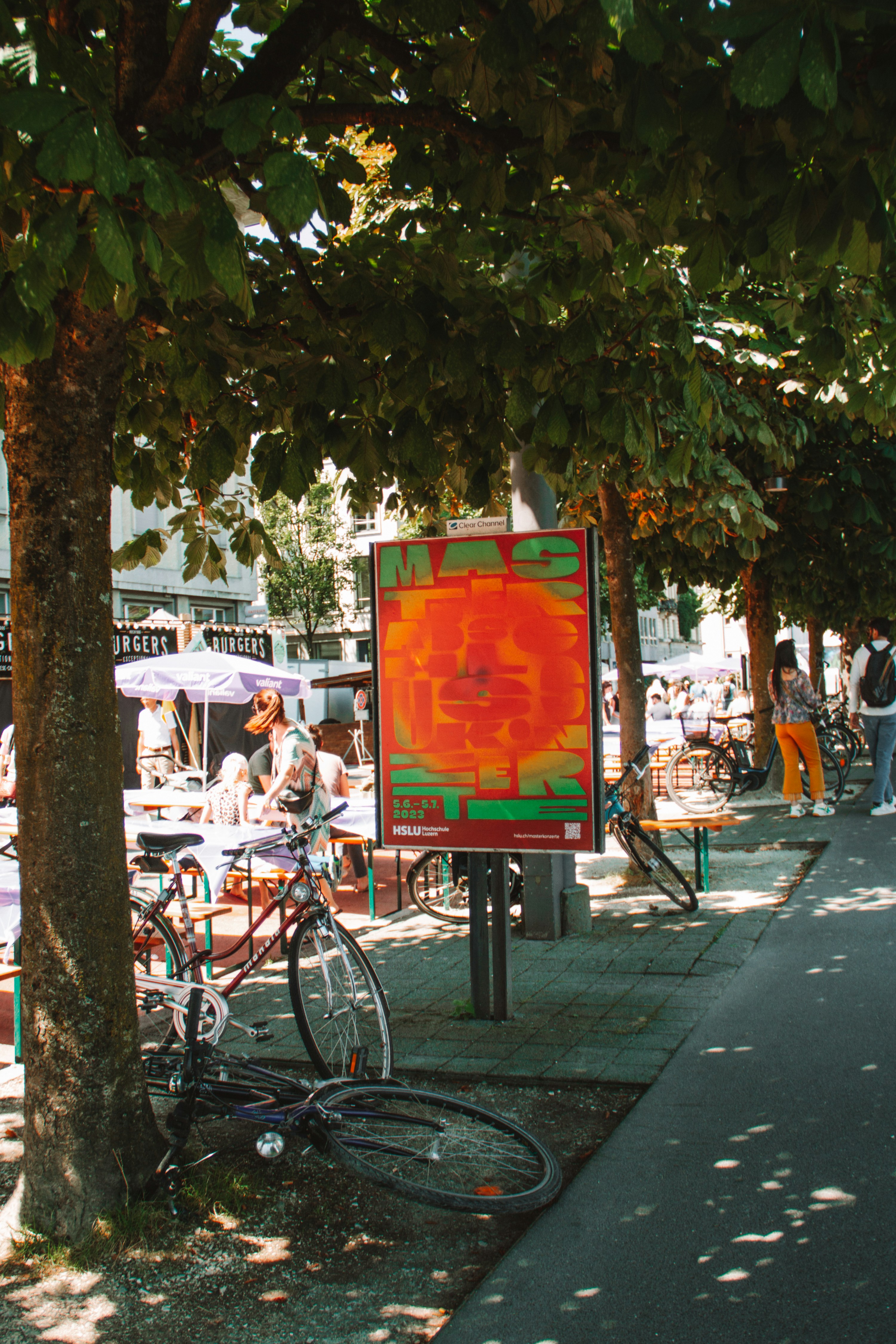 LED display poster showcasing an art installation