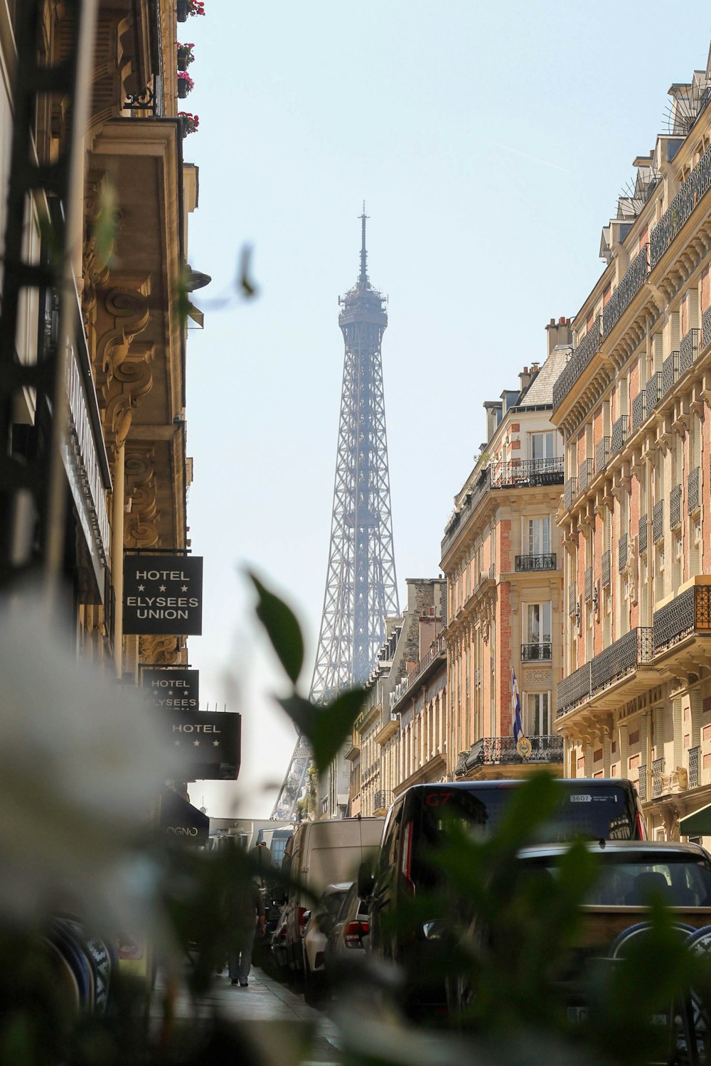 the eiffel tower towering over the city of paris