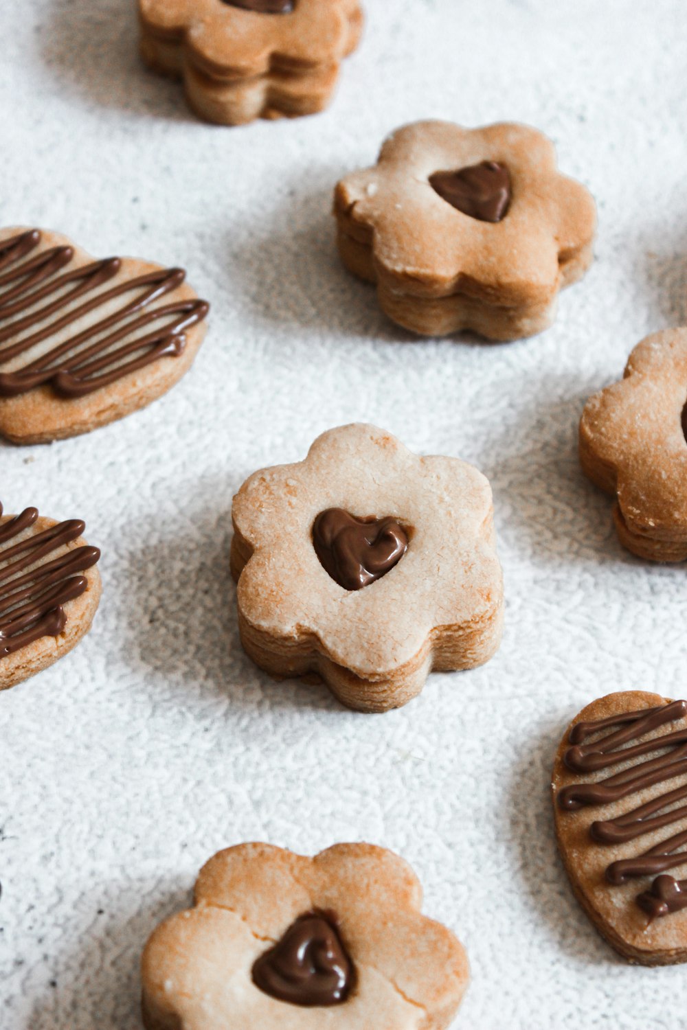 a bunch of cookies that are on a table