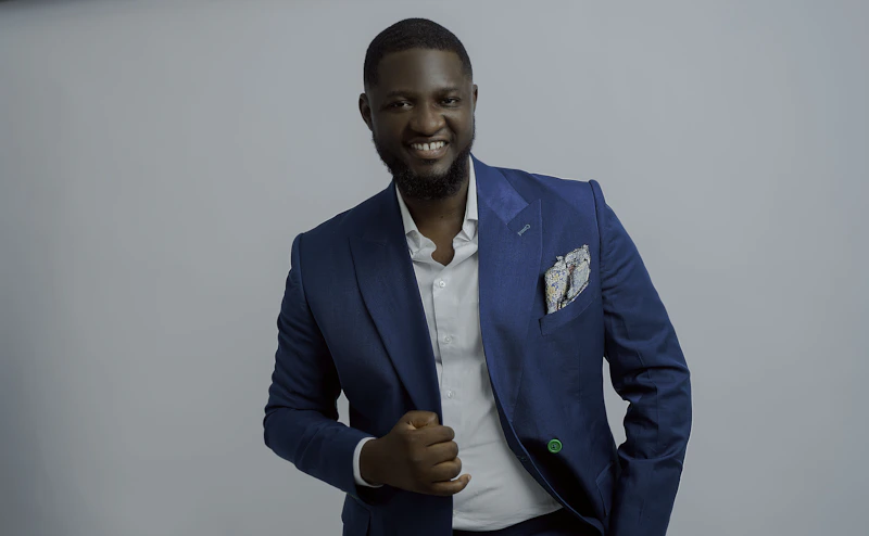 Sophisticated Canadian sugar daddy in a sharp blue suit