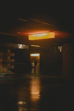 A stylish Prithon Pay terminal glowing softly with electric saffron accents.